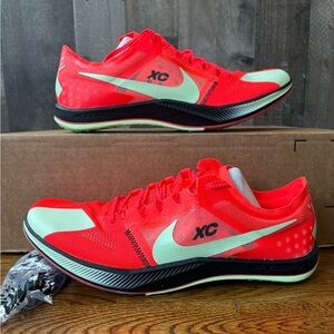 Nike ZoomX Dragonfly XC Track Spikes Bright Crimson Vapor Green Sz 10 DX7992-600